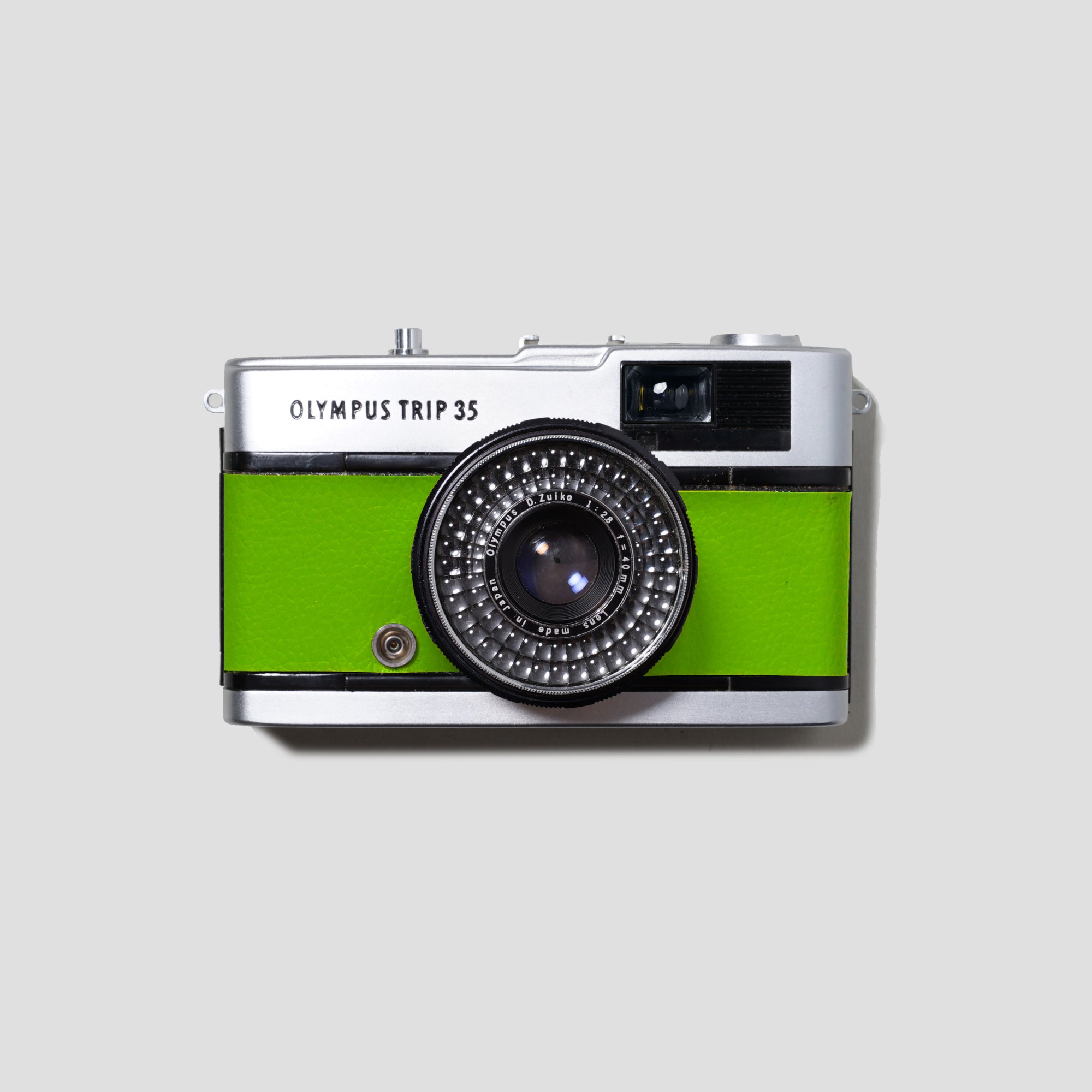 Olympus Trip 35 Green Leather | Analogue Amsterdam – Analogue Shop